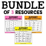 Alphabet Worksheets Bundle