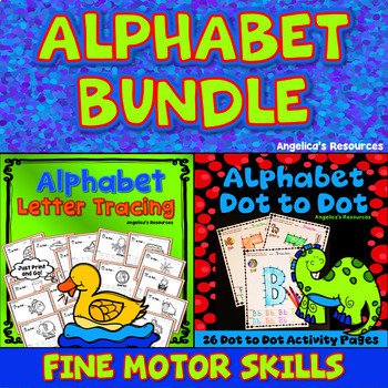 alphabet worksheets bundle letter tracing handwriting worksheets dot