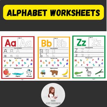 Alphabet Worksheets - Coloring, Writting and Reading Alphabet Kindergarten
