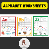 Alphabet Worksheets - Coloring, Writting and Reading Alpha