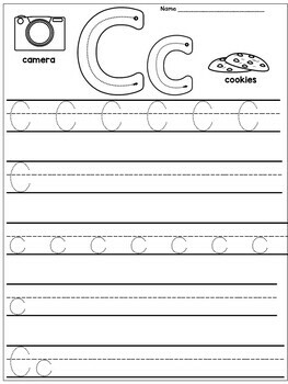 Alphabet Letters Tracing and Writing Worksheets Handwriting Practice