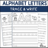 Tracing and Writing Alphabet Letters Worksheets Handwritin