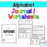 Alphabet Worksheets/Journal- A-Z Letter Work and Beginning Sound