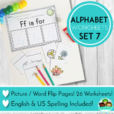 Alphabet Worksheets Letter Flip Pages