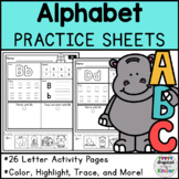 Alphabet Worksheets | Letter Practice | Preschool and Kind