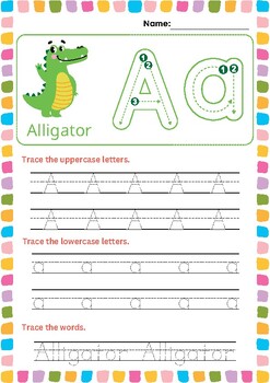 Preview of Alphabet Worksheets Letter Tracing
