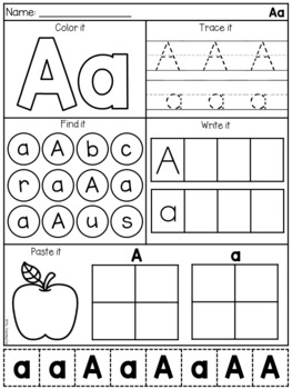 Alphabet Worksheets - Letter Work by My Teaching Pal | TpT