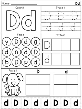 Alphabet Worksheets - Letter Work by My Teaching Pal | TPT