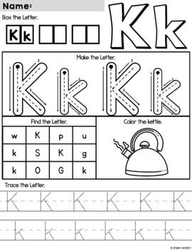 Alphabet Worksheets - Mixed Practice Activities for Preschool Kindergarten