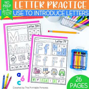Preview of Alphabet Worksheets | No Prep Letter Practice