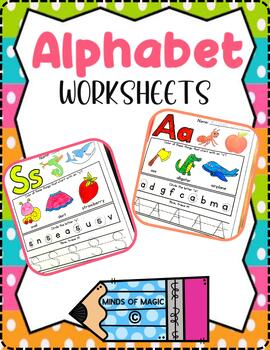 Preview of Alphabet Worksheets | Pre-K, KG, 1st Grade