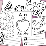 BIG BUNDLE Alphabet Worksheets, Preschool Homeschool Kinde