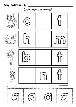 Alphabet Worksheets {Using Letters to Make Words} by From the Pond