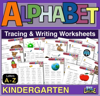 Preview of Alphabet Worksheets for ELL/ESL Young Learners - Tracing & Writing