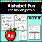 Alphabet Worksheets for Kindergarten Sampler FREEBIE