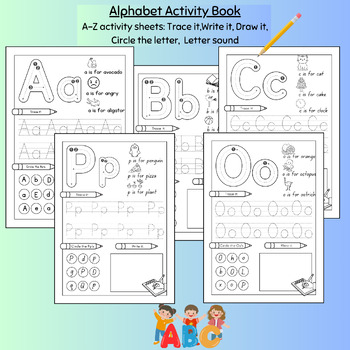 Alphabet Worksheets , letter recognition, letters sounds, A-Z, pre-k ...