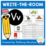 Alphabet Write-the-Room Activity - Letter Vv