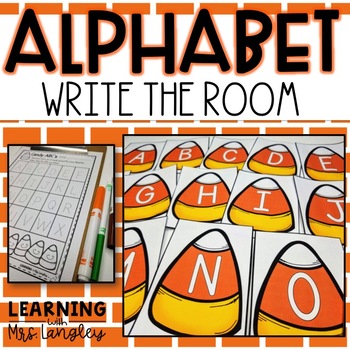 Preview of Alphabet Write the Room: Candy Corn