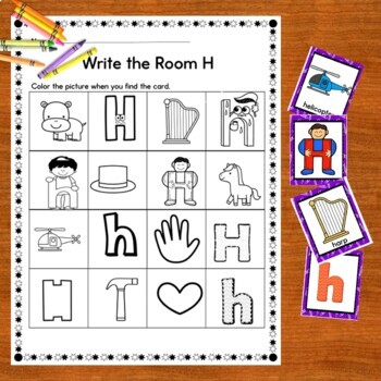 Alphabet Write the Room Center | E - H by Pint Size Learners | TPT