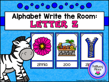 Alphabet Write The Room Letter Z By Polliwog Place Tpt