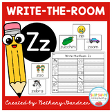 Alphabet Write-the-Room - Letter Zz - Classroom Activity