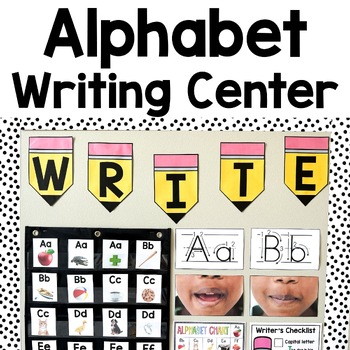 Preview of Alphabet Writing Center | Real Pictures | Science of Reading