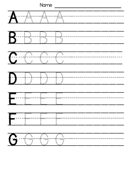 Alphabet Writing Practice by Artistic Kinder | Teachers Pay Teachers