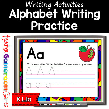Preview of Alphabet Handwriting Practice Powerpoint Game