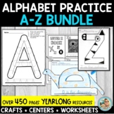 Alphabet Writing Practice Pages, Tracing Worksheets & CRAF
