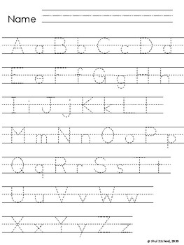 Alphabet Writing Practice Sheets by Shul 2 School | TpT