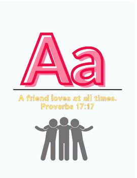 Preview of Alphabet Writing Through Scriptures writing page Aa  sample