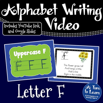 Preview of Alphabet Writing Video for Google Classroom: Letter F (Distance Learning)