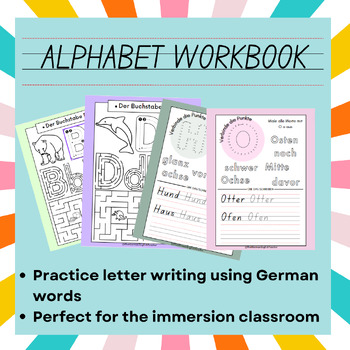 Preview of Alphabet Writing Workbook | German Language Practice