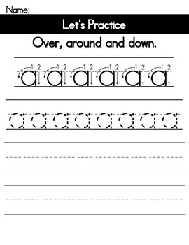 Alphabet Writing Worksheets by Connected N SPED | TpT