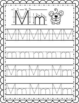 alphabet writing worksheets by kinder gems store tpt