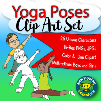 Preview of Alphabet Yoga Clip Art for Physical Education and Health