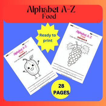 Preview of Alphabet a to z food clip art set