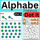 Alphabet a to z letter dot it letter match worksheets