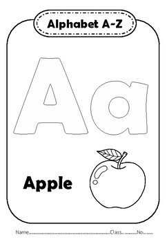 Alphabet a-z coloring worksheets by learning with fun by krunan | TPT