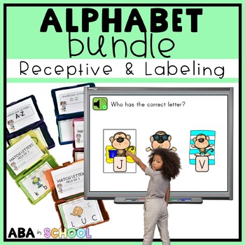 Preview of Alphabet activities BUNDLE Receptive & Naming Letters | Letters Assessment