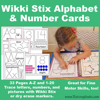 Preview of Alphabet and 1-20 Cards - Tracing, Flash Cards, Reading, Counting