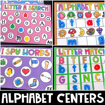 Preview of Alphabet and Beginning Sound Literacy Centers