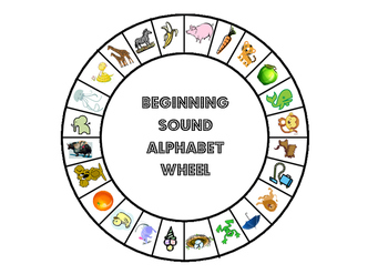 alphabet and beginning sound wheels by nicole clapton tpt