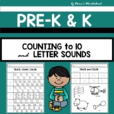 Beginning Sounds Alphabet Worksheets with Pictures & Count