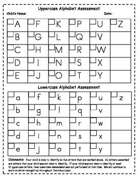 Alphabet and Number Assessment Tool by Cherise Cotter | TpT