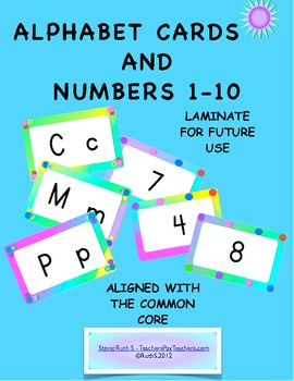 Preview of Alphabet and Number Cards Ready to Print