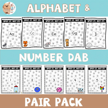 Preview of Alphabet and Number Dab Bundle Distance Learning