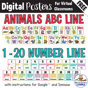 Preview of Alphabet and Number DIGITAL Posters Freebie