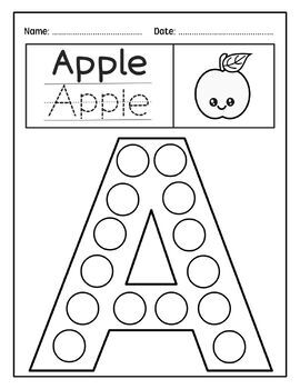 Alphabet and Number Dot Marker printables - Preschool Worksheets