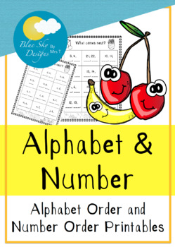 Preview of Alphabet and Number Order Printables